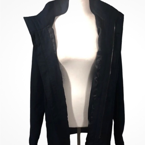 Abercrombie Fitch Jacket Womans Size L Navy Adirondack Trench Hooded Vintage - Picture 4 of 9